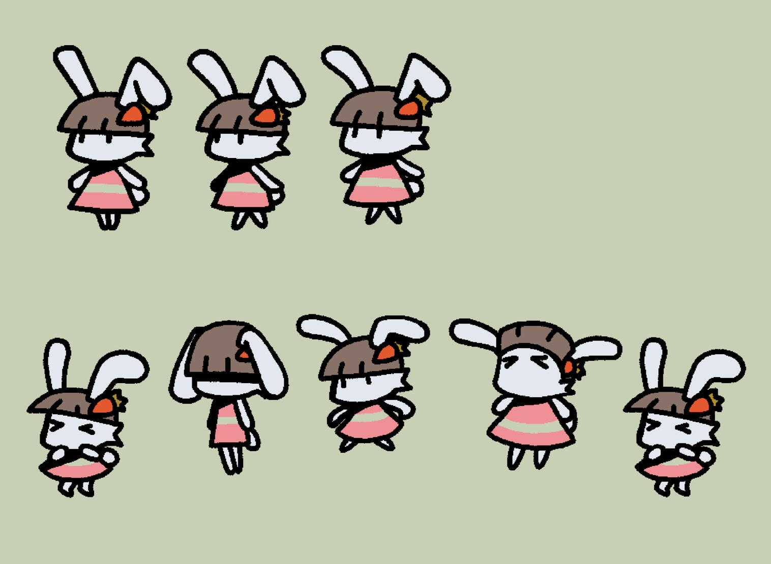 Sprites for the walking and jumping animations