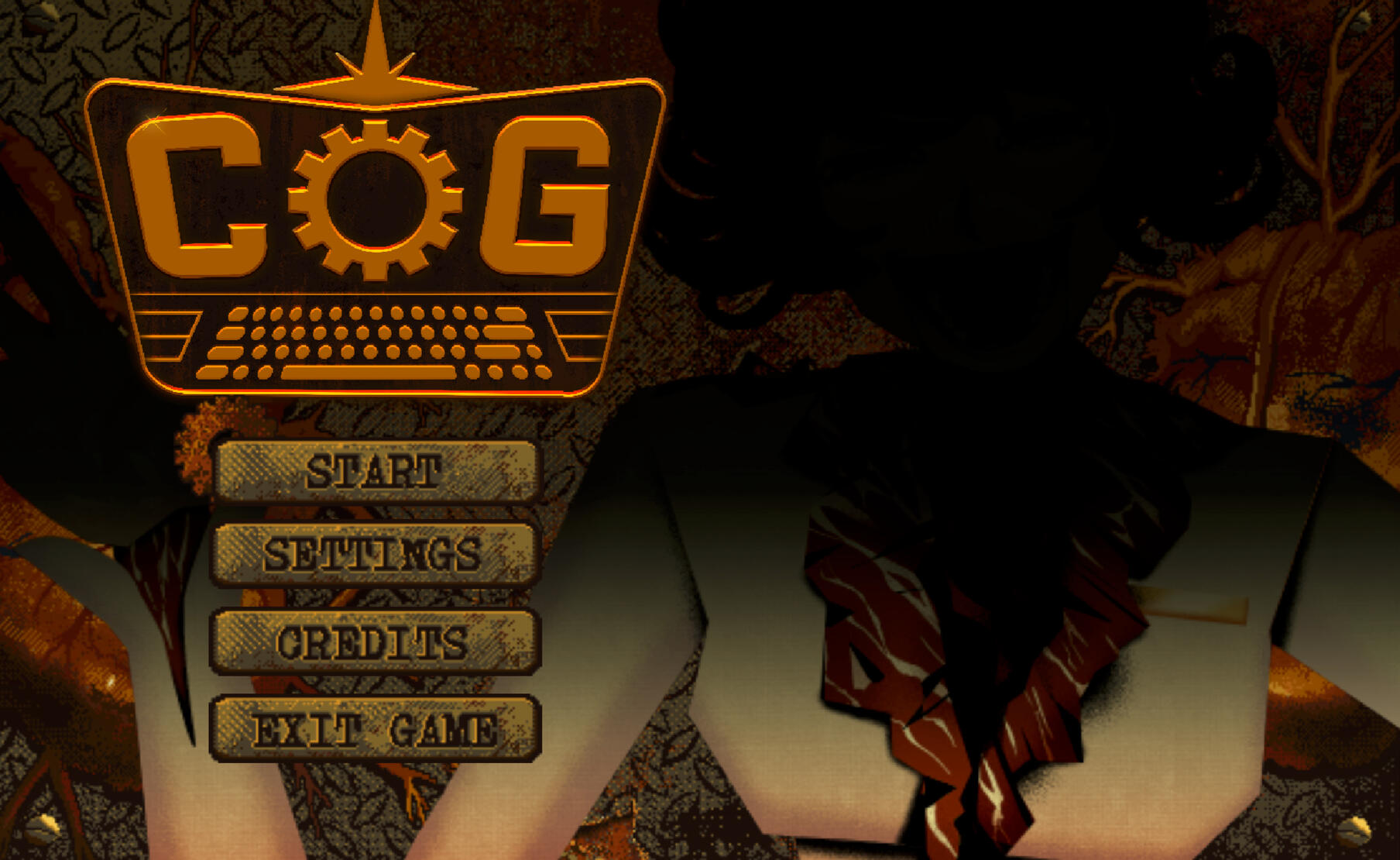 Main menu; I created the buttons and background. Logo was designed by Notafish.