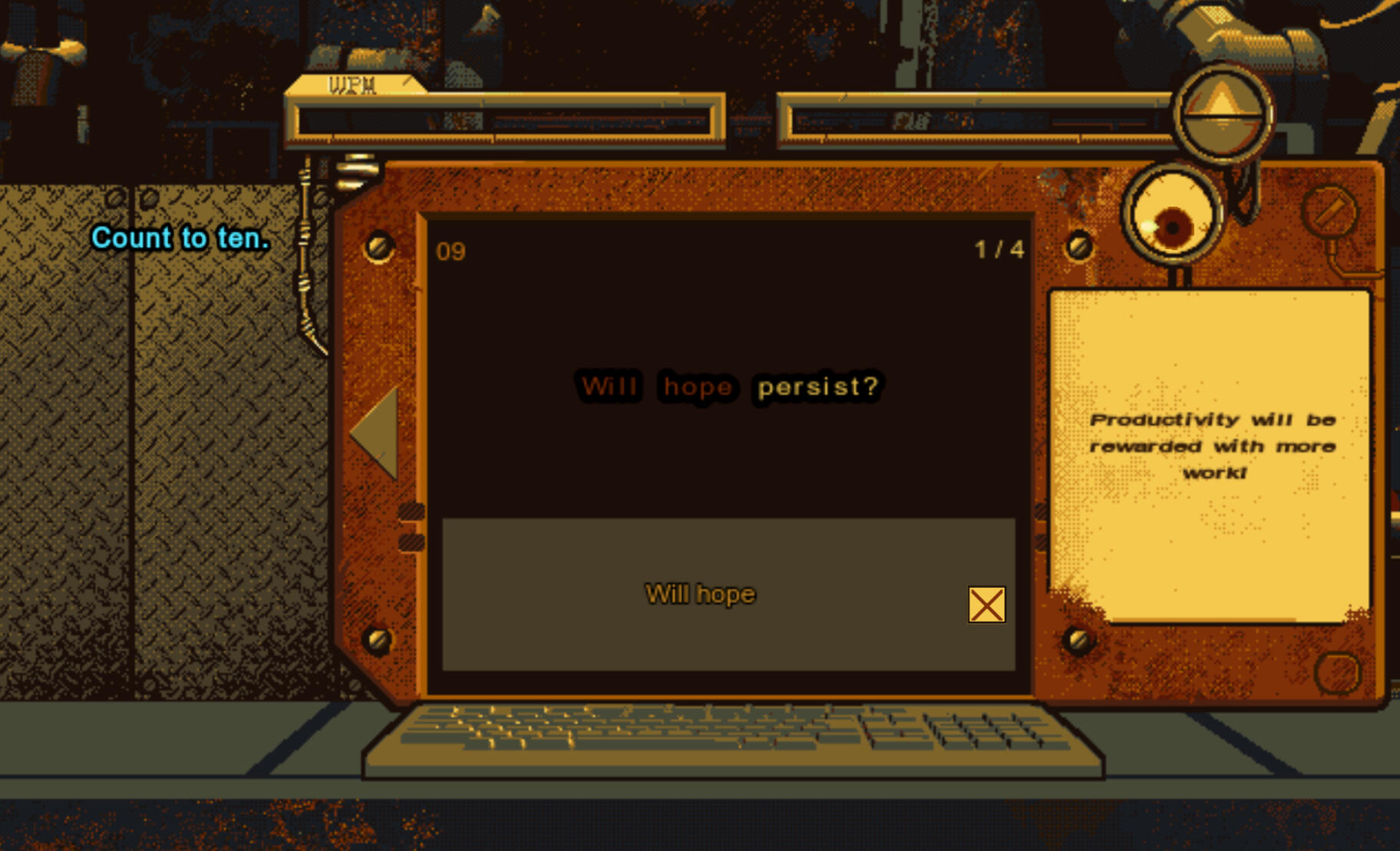 In-game screenshot showing the computer in action.
