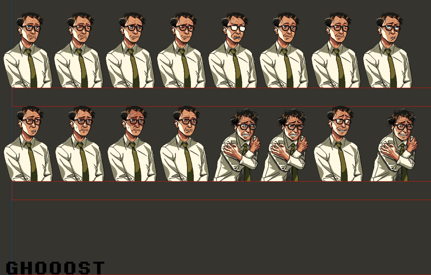 Sprites for the main character (Kazuki)